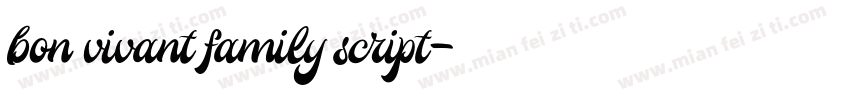 bon vivant family script字体转换